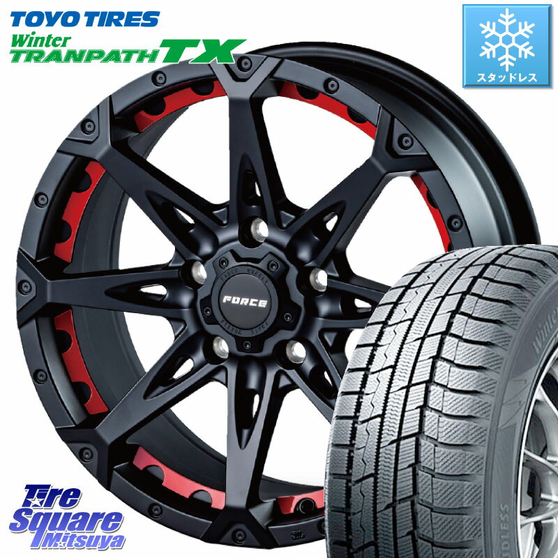 TOYO ウィンター トランパス TX 2023年製 スタッドレス 215/55R17 FORCE フォース DENALI デナリー BK 17インチ 17 X 7.5J +38 5穴 114.3 RX-8