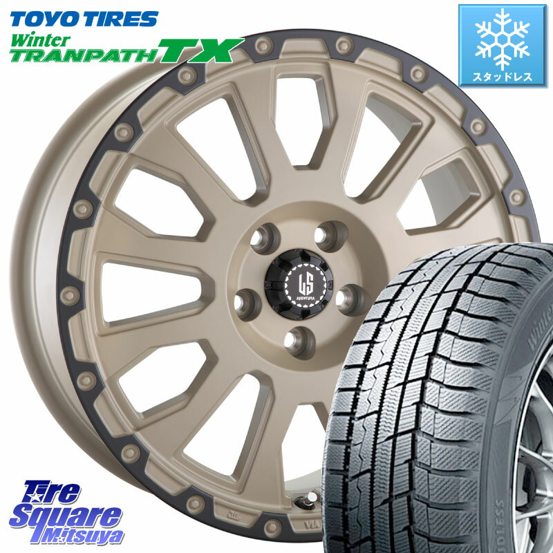 TOYO ウィンター トランパス TX 2023年製 スタッドレス 235/55R18 阿部商会 LA STRADA AVENTURA アヴェンチュラ GAR 18インチ 18 X 8.0J +40 5穴 114.3 エクストレイル デリカ D5 D:5 NX