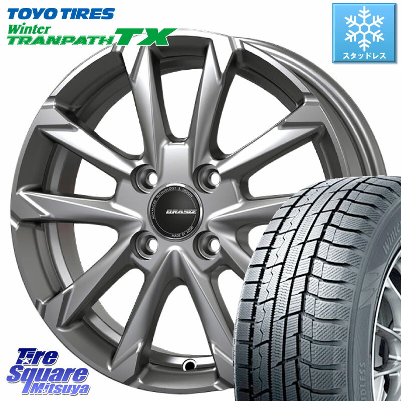 TOYO ウィンター トランパス TX 2023年製 在庫● スタッドレス 165/65R14 KOSEI QGC400S QRASIZ GC36F クレイシズ ホイール 14インチ 14 X 4.5J +45 4穴 100 ハスラー ソリオ デリカミニ