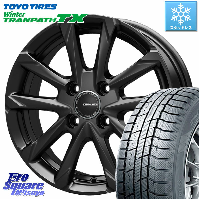 TOYO ウィンター トランパス TX 2023年製 在庫● スタッドレス 165/65R14 KOSEI QGC400B QRASIZ GC36F クレイシズ ホイール 14インチ 14 X 4.5J +45 4穴 100 ハスラー ソリオ デリカミニ