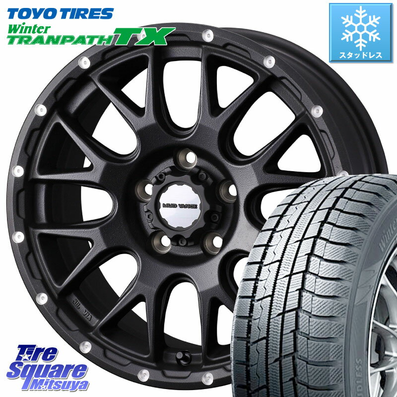 TOYO ウィンター トランパス TX 2023年製 96Q XL スタッドレス 205/60R16 WEDS 41129 マッドヴァンス MUD VANCE 08 BK ホイール 16インチ 16 X 7.0J +35 5穴 114.3