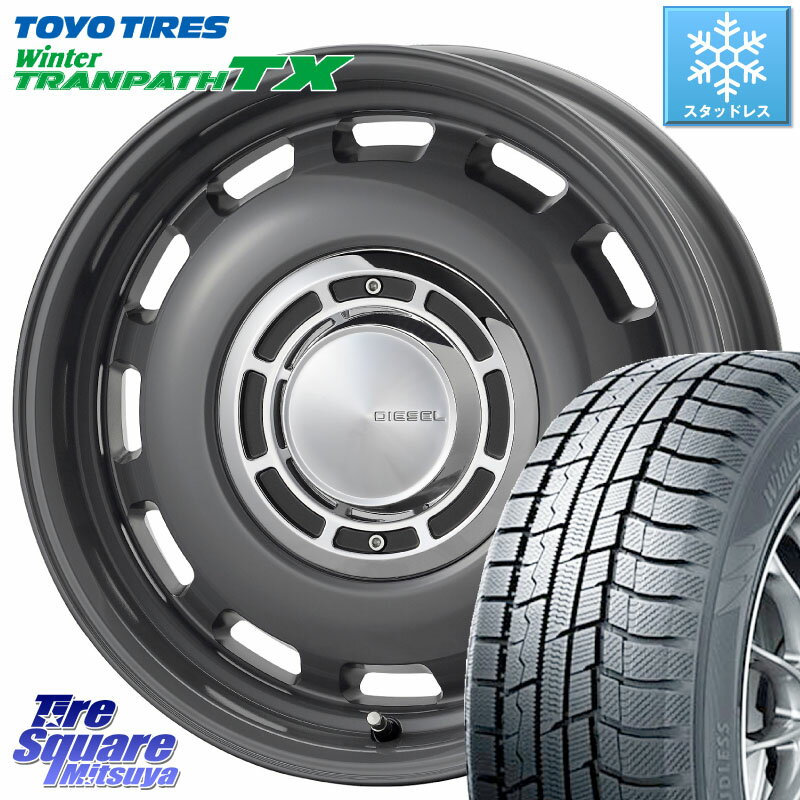 TOYO ウィンター トランパス TX 2023年製 在庫● スタッドレス 165/65R14 コスミック クロスブラッド DIESEL ディーゼル ホイール 14インチ 14 X 4.5J +43 4穴 100 ソリオ デリカミニ