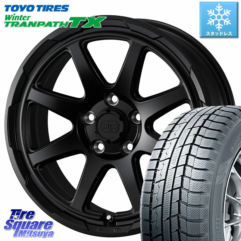 TOYO ウィンター トランパス TX 2023年製 スタッドレス 225/65R17 WEDS STADTBERGE BLK ホイール 17インチ 17 X 7.0J +38 5穴 114.3 RAV4 エクストレイル NX アウトバック