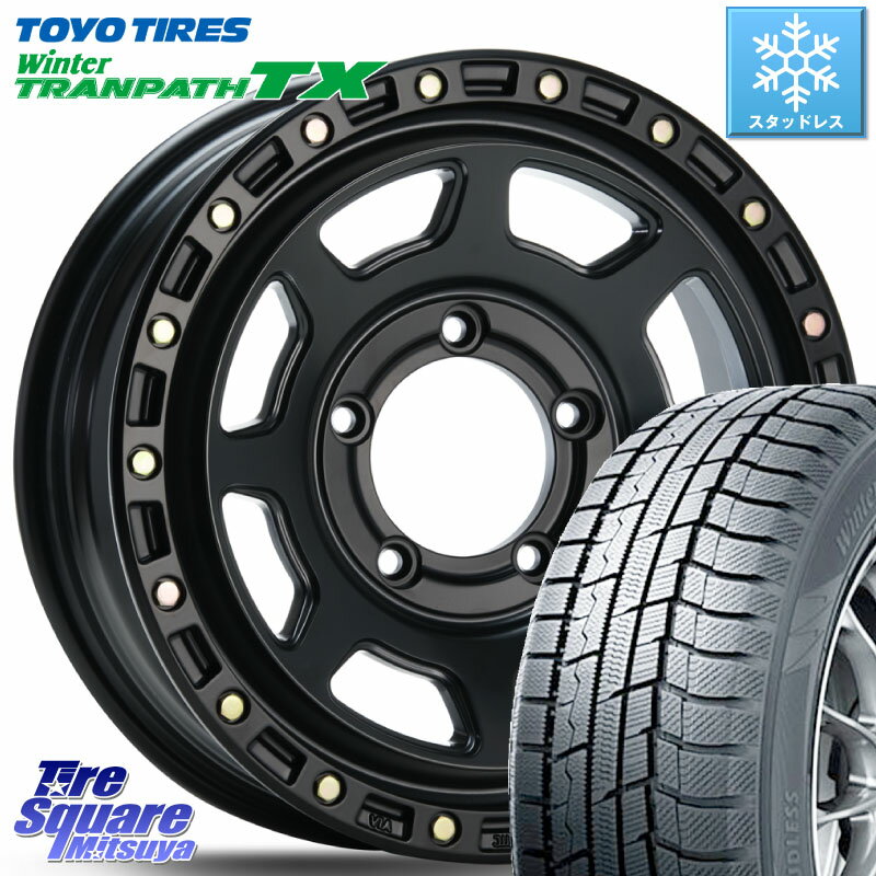 TOYO ウィンター トランパス TX 2023年製 スタッドレス 215/70R16 MLJ XJ07 XTREME-J BK JIMNY エクストリームJ ※インセット-5 ホイール 16インチ 16 X 6.0J +0 5穴 139.7 ジムニー シエラ