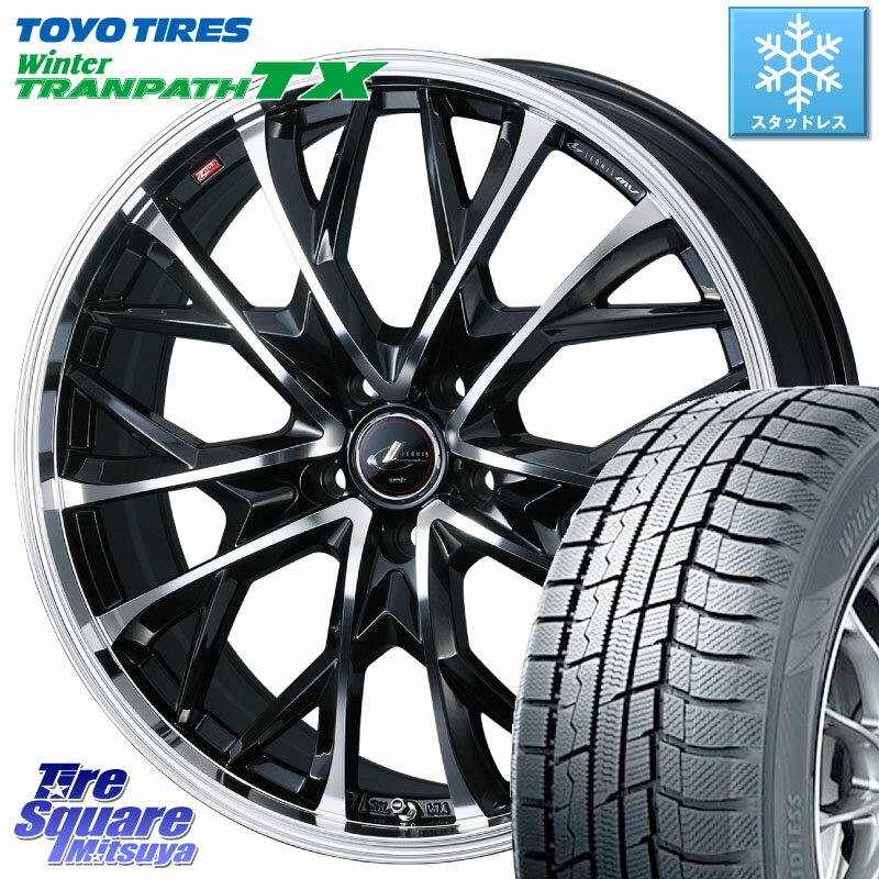 TOYO ウィンター トランパス TX 2023年製 スタッドレス 215/50R17 WEDS LEONIS MV レオニス MV ホイール 17インチ 17 X 7.0J +47 5穴 100 インプレッサ