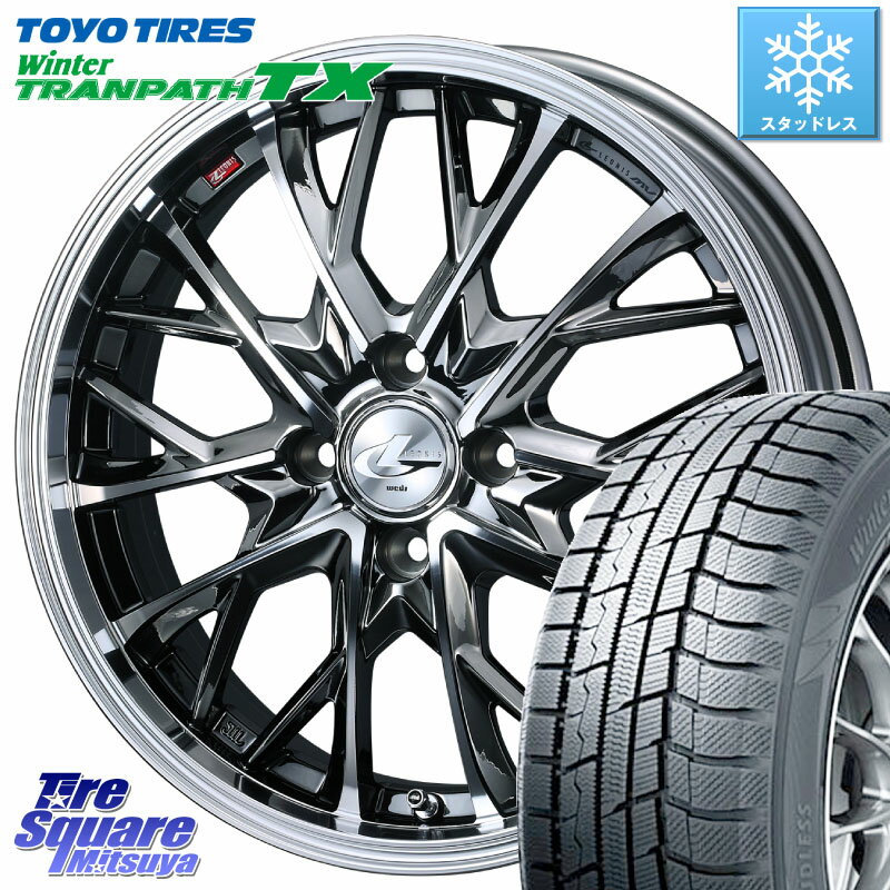 TOYO ウィンター トランパス TX 2023年製 在庫● スタッドレス 195/60R16 WEDS LEONIS MV レオニス MV BMCMC ホイール 16インチ 16 X 6.0J +42 4穴 100 オーラ