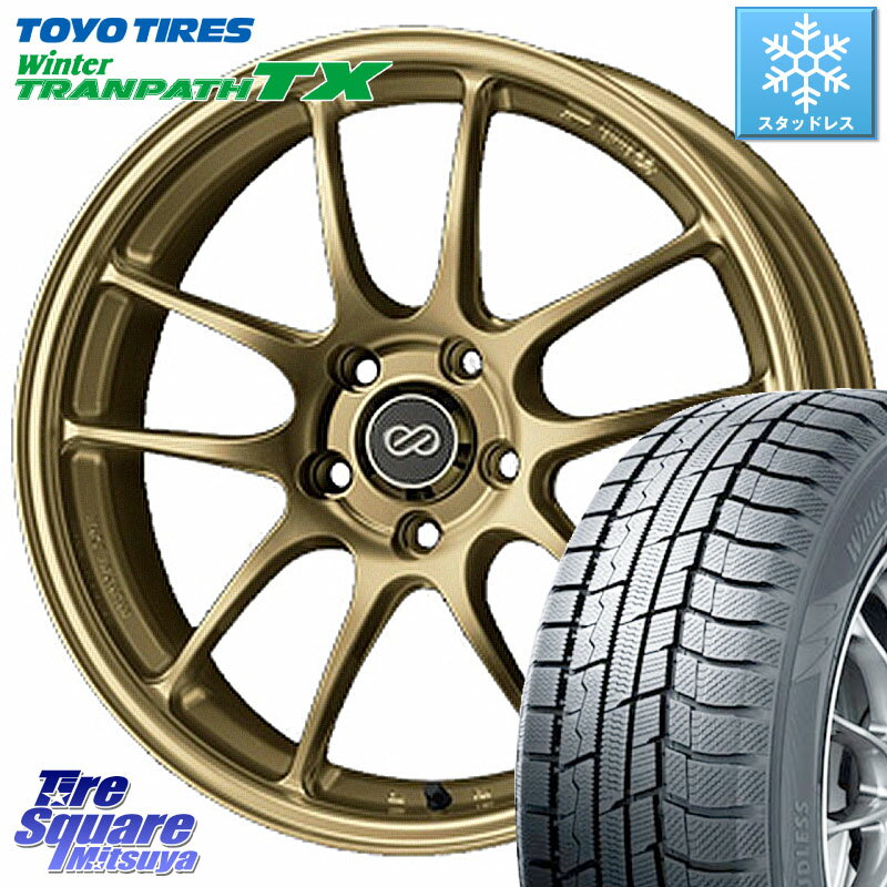 TOYO ウィンター トランパス TX 2023年製 スタッドレス 215/50R17 ENKEI エンケイ PerformanceLine PF01 ゴールド ホイール 17 X 7.5J +45 5穴 100