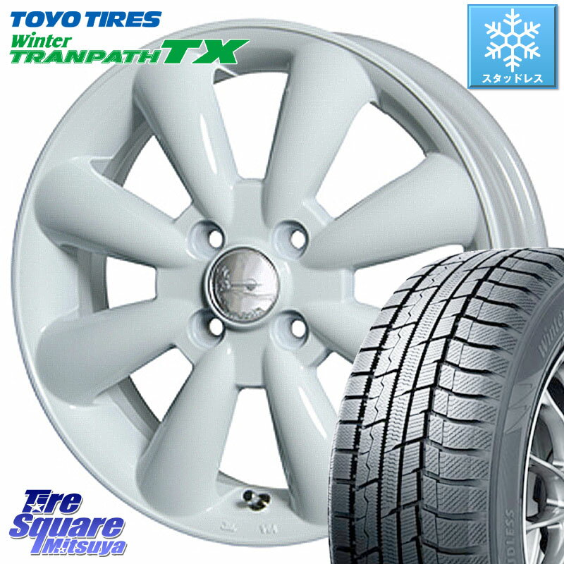 TOYO ウィンター トランパス TX 2023年製 在庫● スタッドレス 165/65R14 HotStuff ララパーム KC-8 lala Palm KC8 WH ホイール 14インチ 14 X 4.5J 43 4穴 100 ソリオ デリカミニ