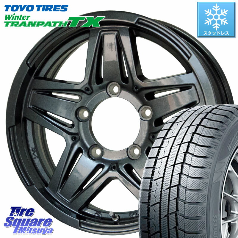 TOYO ウィンター トランパス TX 2023年製 スタッドレス 215/65R16 HotStuff マッドクロス JB-01 JB01 (GM) ホイール 16インチ 16 X 6.0J +0 5穴 139.7 ジムニー シエラ