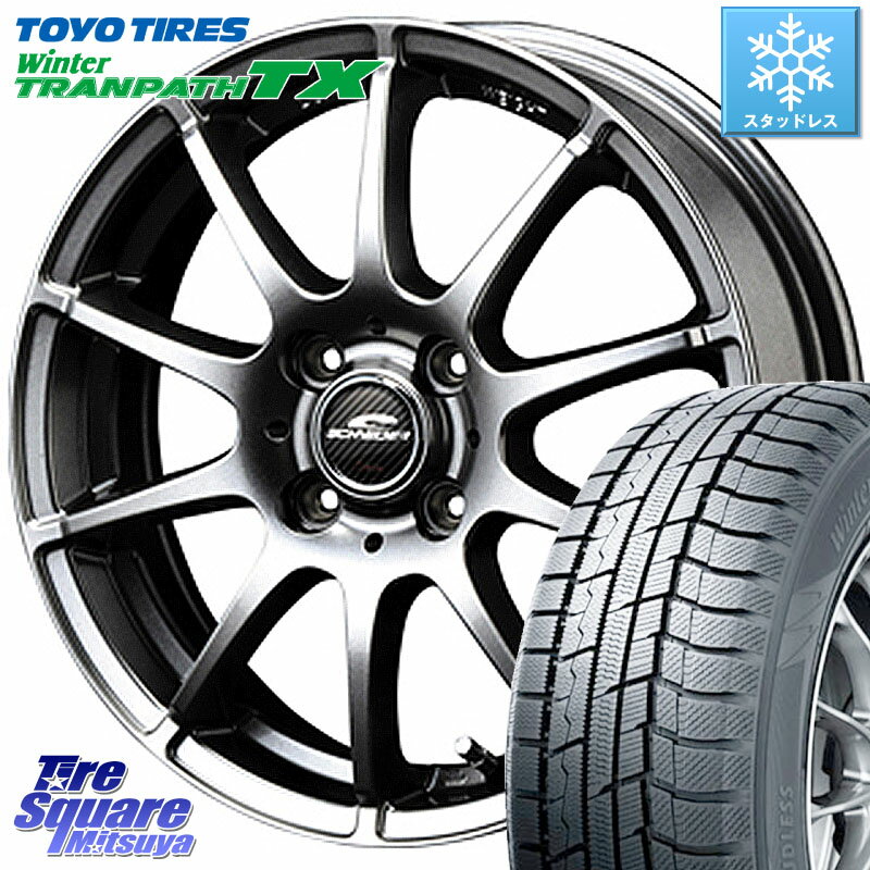 TOYO ウィンター トランパス TX 2023年製 在庫● スタッドレス 165/65R14 MANARAY MID SCHNEIDER StaG スタッグ ホイール 14インチ 14 X 4.5J +43 4穴 100 ソリオ デリカミニ