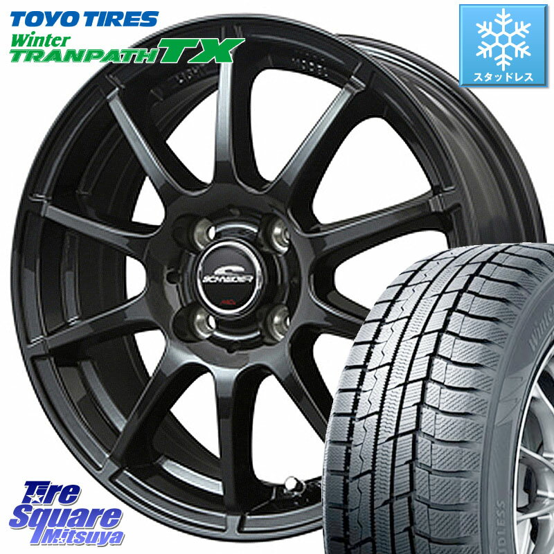 TOYO ウィンター トランパス TX 2023年製 軽自動車 スタッドレス 155/65R14 MANARAY MID SCHNEIDER StaG スタッグ ガンメタ ホイール 14インチ 14 X 4.5J +43 4穴 100