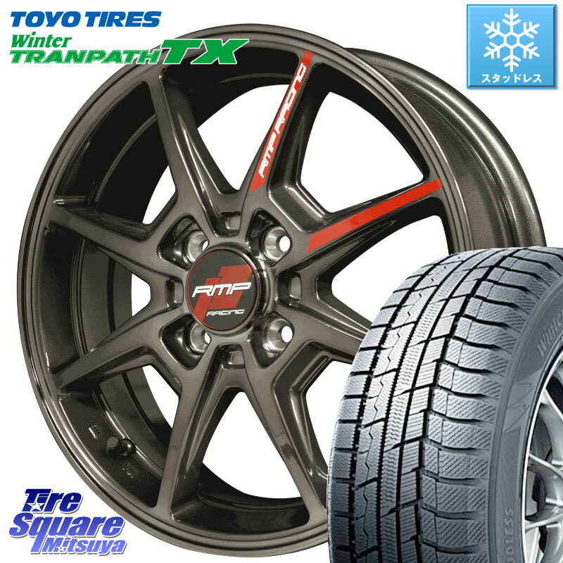 TOYO ウィンター トランパス TX 2023年製 在庫● スタッドレス 195/60R16 MANARAY MID RMP RACING R25 アルミホイール 16インチ 16 X 6.0J +43 4穴 100 オーラ