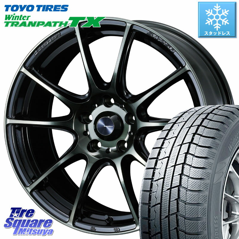 TOYO ウィンター トランパス TX 2023年製 スタッドレス 215/50R17 WEDS SA-25R WBC ウェッズ スポーツ ホイール 17インチ 17 X 7.0J +48 5穴 100 インプレッサ