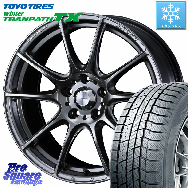 TOYO ウィンター トランパス TX 2023年製 スタッドレス 215/50R17 WEDS SA-25R PSB ウェッズ スポーツ ホイール 17インチ 17 X 7.0J +48 5穴 100 インプレッサ