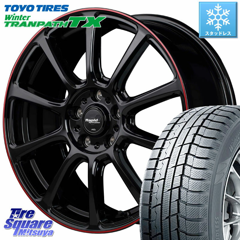 TOYO ウィンター トランパス TX 2023年製 スタッドレス 215/50R17 MANARAY MID ラピッドパフォーマンス ZX10 ホイール 17インチ 17 X 7.0J +50 5穴 100 インプレッサ