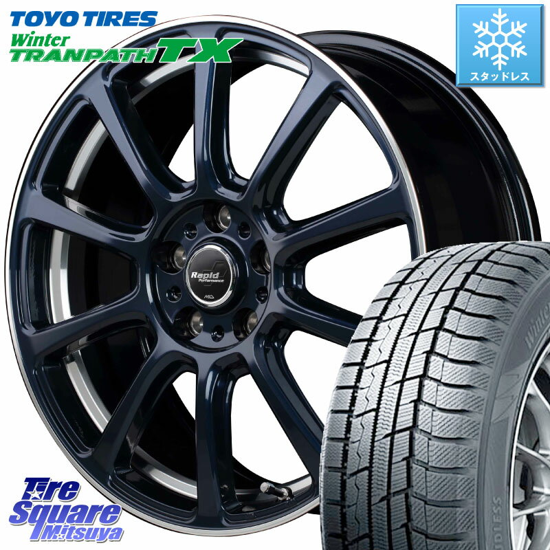 TOYO ウィンター トランパス TX 2023年製 スタッドレス 215/55R17 MANARAY MID ラピッドパフォーマンス ZX10 ホイール 17インチ 17 X 7.0J +50 5穴 114.3 ヴェゼル