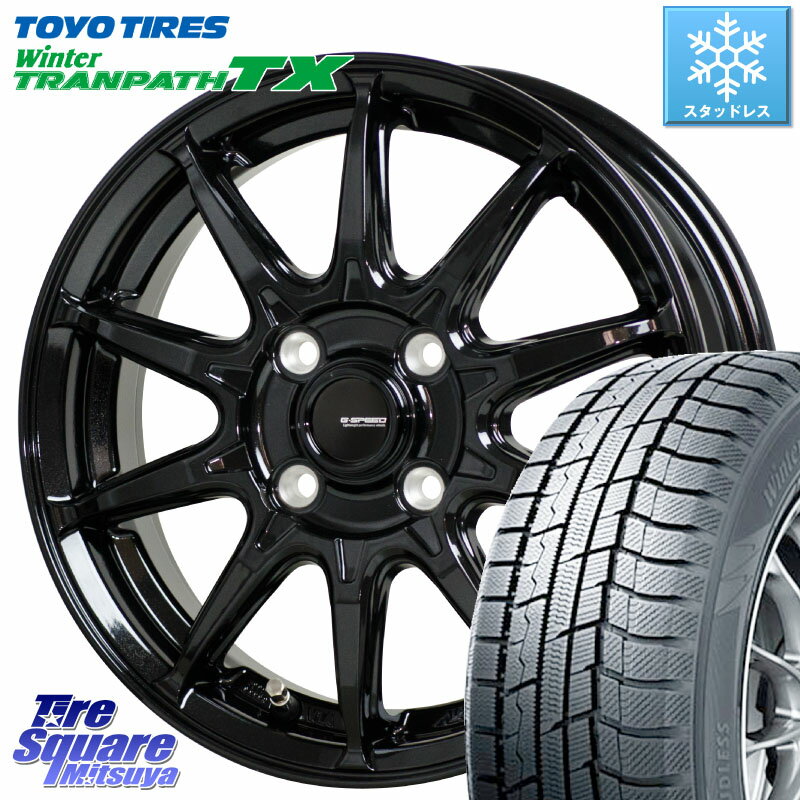 TOYO ウィンター トランパス TX 2023年製 軽自動車 スタッドレス 155/65R14 HotStuff G-SPEED G-05 G05 4H ホイール 4本 14インチ 14 X 4.5J +45 4穴 100