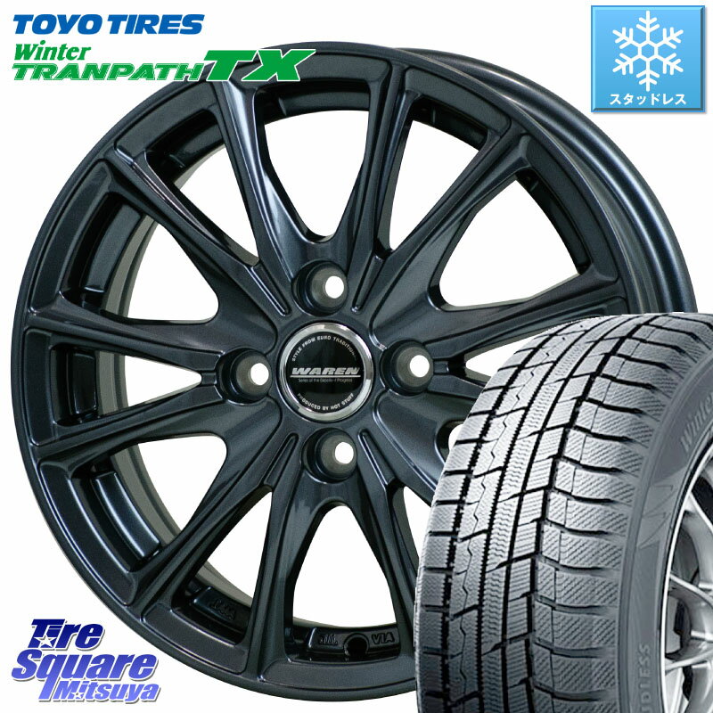 TOYO ウィンター トランパス TX 2023年製 軽自動車 スタッドレス 155/65R14 HotStuff WAREN W05 ヴァーレン ホイール14インチ 14 X 4.5J +45 4穴 100