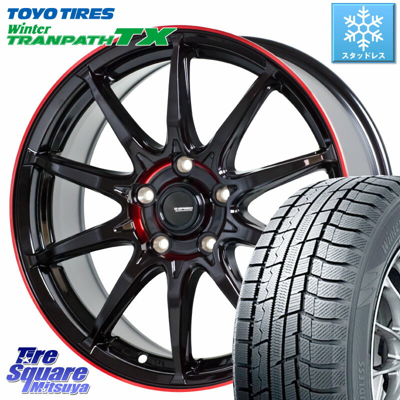 TOYO ウィンター トランパス TX 2023年製 スタッドレス 215/50R17 HotStuff 軽量設計 G.SPEED P-05R P05R RED ホイール 17インチ 17 X 7.0J +45 5穴 100 インプレッサ