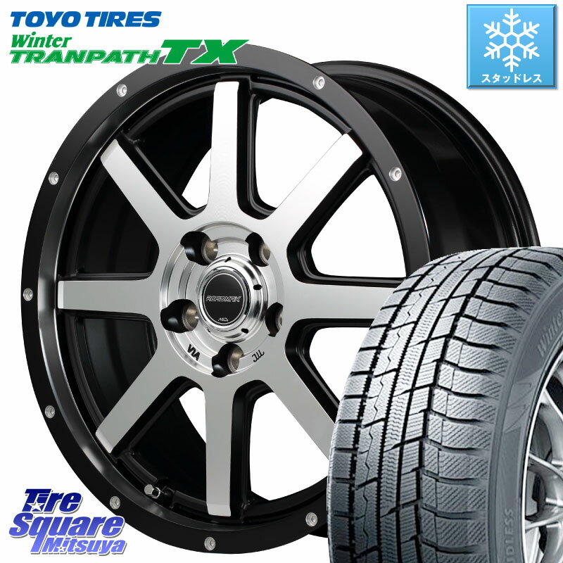 TOYO ウィンター トランパス TX スタッドレス ミツヤ 215/55R17 MANARAY MID ROADMAX WF-8 ディスクPO ホイール 17インチ 17 X 7.0J +42 5穴 114.3 ヤリスクロス 70系カムリ