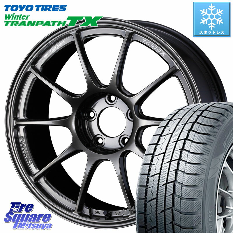 TOYO ウィンター トランパス TX 2023年製 スタッドレス 215/50R17 WEDS 74102 TC105X FORGED 鍛造 ウェッズ スポーツ ホイール 17インチ 17 X 7.5J +44 5穴 100