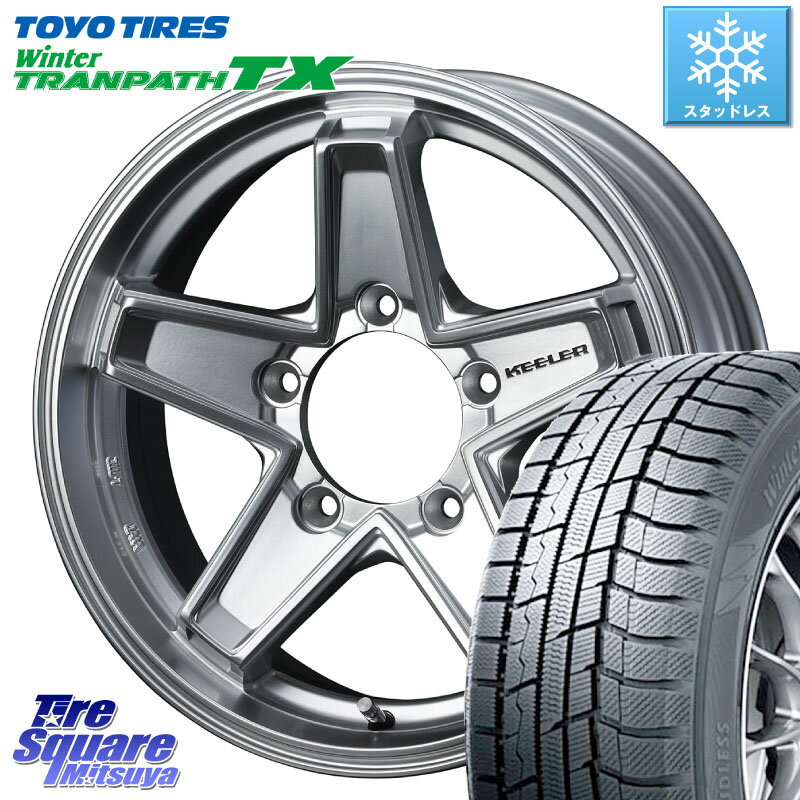 TOYO ウィンター トランパス TX 2023年製 スタッドレス 215/65R16 WEDS KEELER TACTICS シルバー ホイール 4本 16インチ 16 X 5.5J +22 5穴 139.7 ジムニー