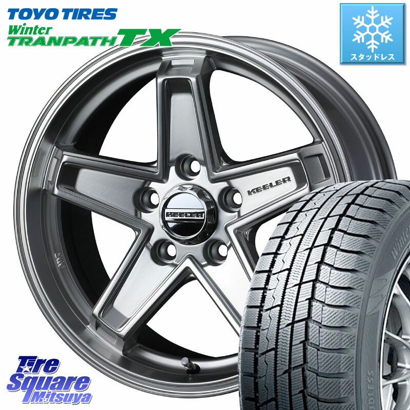 TOYO ウィンター トランパス TX 2023年製 スタッドレス 205/55R16 WEDS KEELER TACTICS シルバー ホイール 4本 16インチ 16 X 7.0J +38 5穴 114.3 ヤリス リーフ