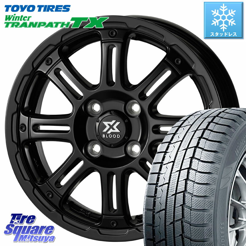 TOYO ウィンター トランパス TX 2023年製 軽自動車 スタッドレス 155/65R14 コスミック クロスブラッド XB01 XB-01 ホイール 14インチ 14 X 4.5J +43 4穴 100