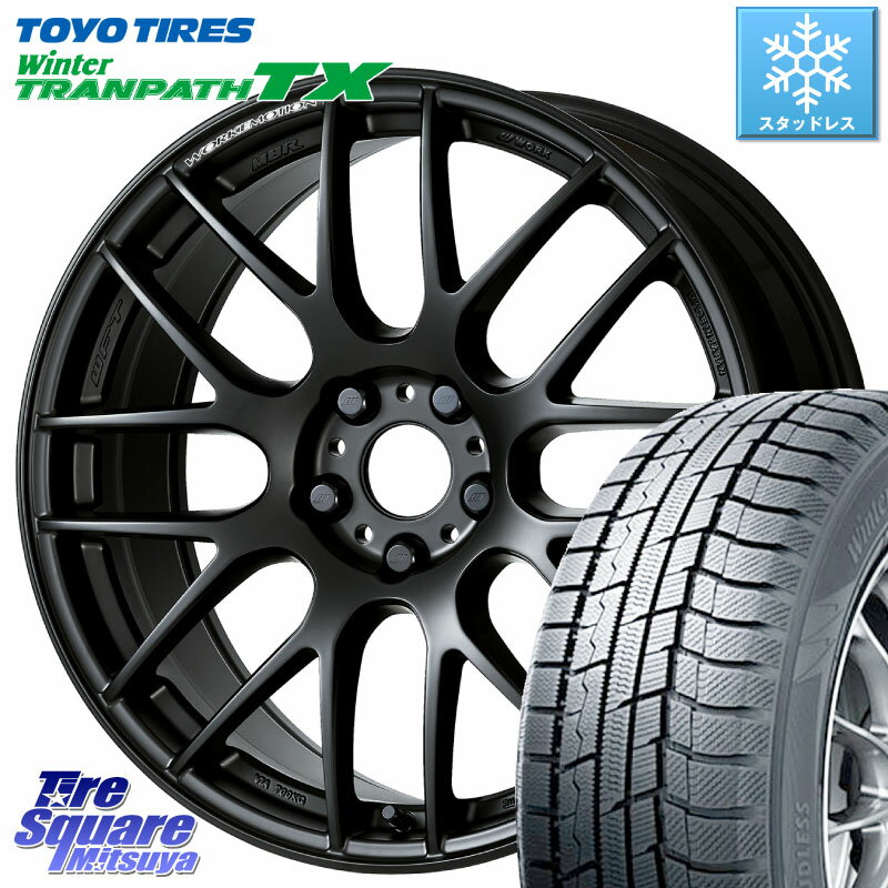 TOYO ウィンター トランパス TX 2023年製 スタッドレス 215/55R17 WORK ワーク EMOTION エモーション M8R MBL 17インチ 17 X 7.0J +47 5穴 114.3 RX-8 ヴェゼル カムリ