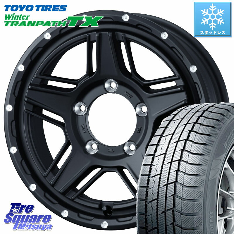 TOYO ウィンター トランパス TX 2023年製 スタッドレス 215/65R16 WEDS 40533 マッドヴァンス MUD VANCE 07 BK 16インチ 16 X 5.5J +22 5穴 139.7 ジムニー