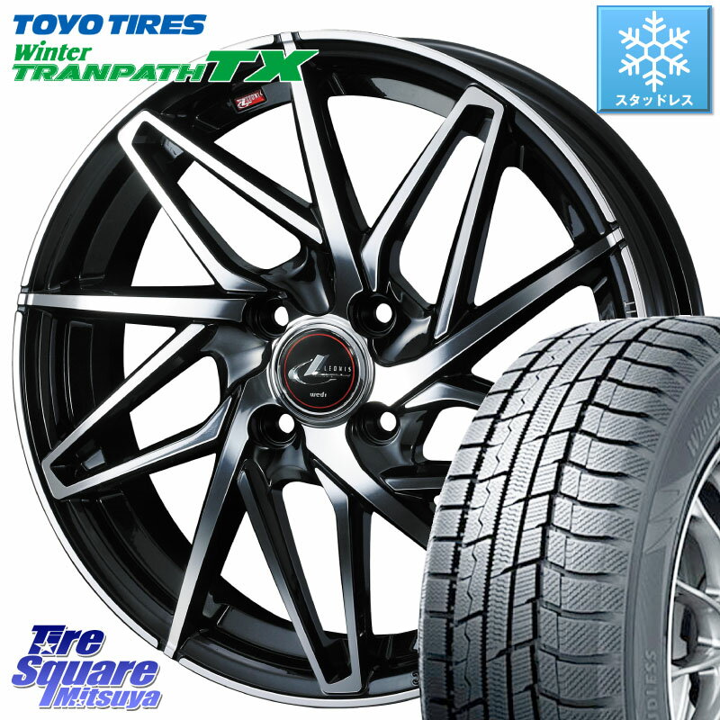 TOYO ウィンター トランパス TX 2023年製 軽自動車 スタッドレス 155/65R14 WEDS 40552 レオニス LEONIS IT PBMC 14インチ 14 X 4.5J +45 4穴 100