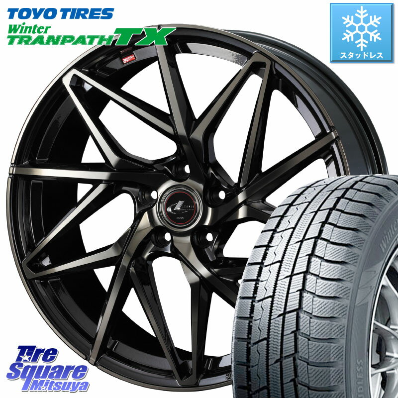 TOYO ウィンター トランパス TX 2023年製 スタッドレス 215/50R17 WEDS 40593 レオニス LEONIS IT PBMCTI 17インチ 17 X 7.0J +42 5穴 114.3 リーフ