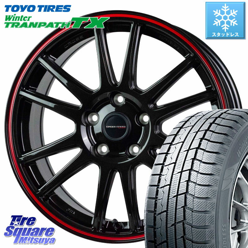 TOYO ウィンター トランパス TX 2023年製 スタッドレス 215/50R17 HotStuff クロススピード CR6 CR-6 軽量ホイール 17インチ 17 X 7.0J +45 5穴 100 インプレッサ