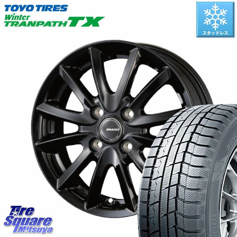 TOYO ウィンター トランパス TX 2023年製 在庫● スタッドレス 165/65R14 KOSEI クレイシズVS6 QRA400Bホイール 14 X 4.5J +45 4穴 100 ハスラー ソリオ デリカミニ