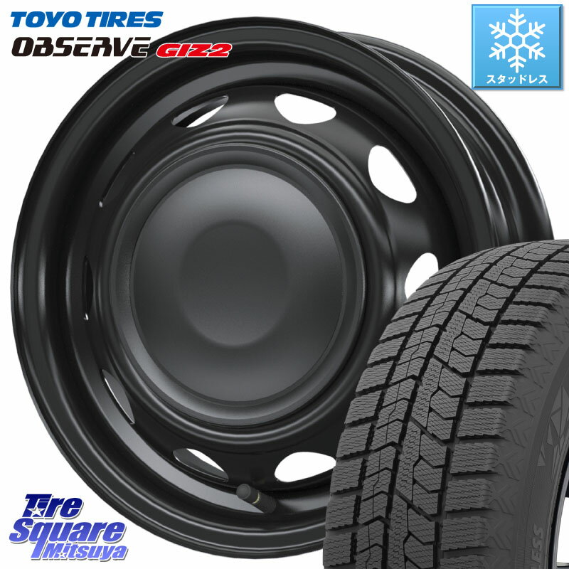 TOYO オブザーブ ギズ2 〇 OBSERVE GIZ2 2023年製 スタッドレス 175/70R14 WEDS 14044 NeoCarrow ネオキャロ ブラック スチール 在庫● 14インチ ホイール 14 X 4.5J +45 4穴 100 ソリオ