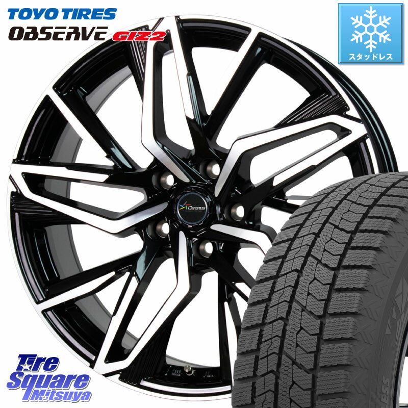 TOYO オブザーブ ギズ2 〇 OBSERVE GIZ2 2023年製 スタッドレス 225/55R19 HotStuff Chronus CH-112 クロノス CH112 ホイール 19インチ 19 X 7.5J(M14B) +38 5穴 114.3 クラウンクロスオーバー