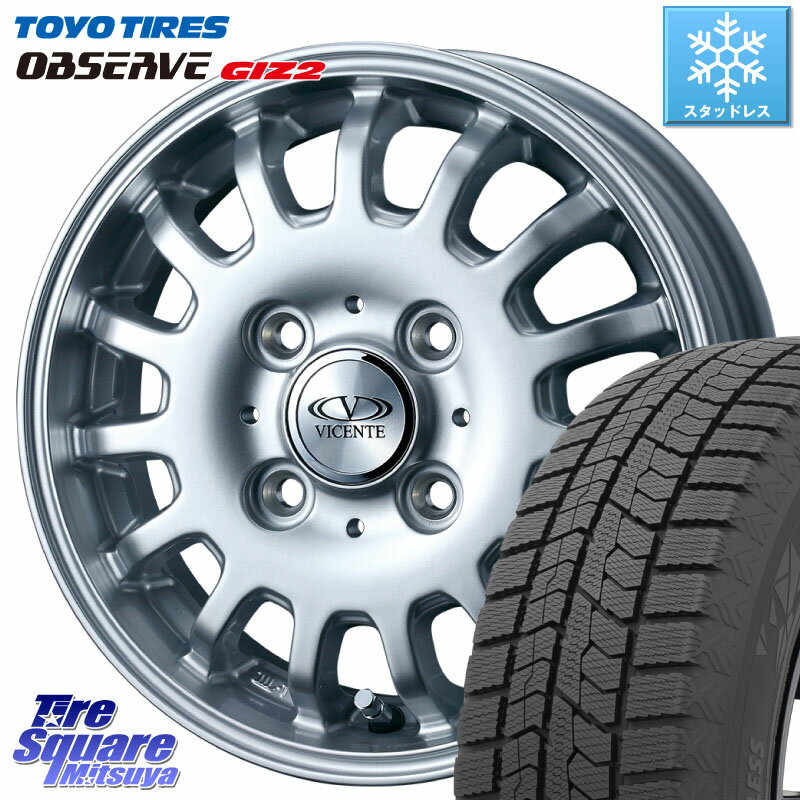 TOYO オブザーブ ギズ2 〇 OBSERVE GIZ2 2023年製 スタッドレス 165/65R13 WEDS 35663 ヴィセンテ04 VICENTE-04 EV ホイール 13インチ 13 X 4.5J +50 4穴 100