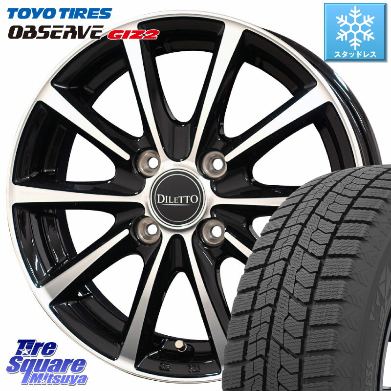 TOYO オブザーブ ギズ2 〇 OBSERVE GIZ2 2023年製 スタッドレス 155/65R14 コスミック DILETTO M10 ディレット ホイール 14インチ 14 X 4.5J +43 4穴 100