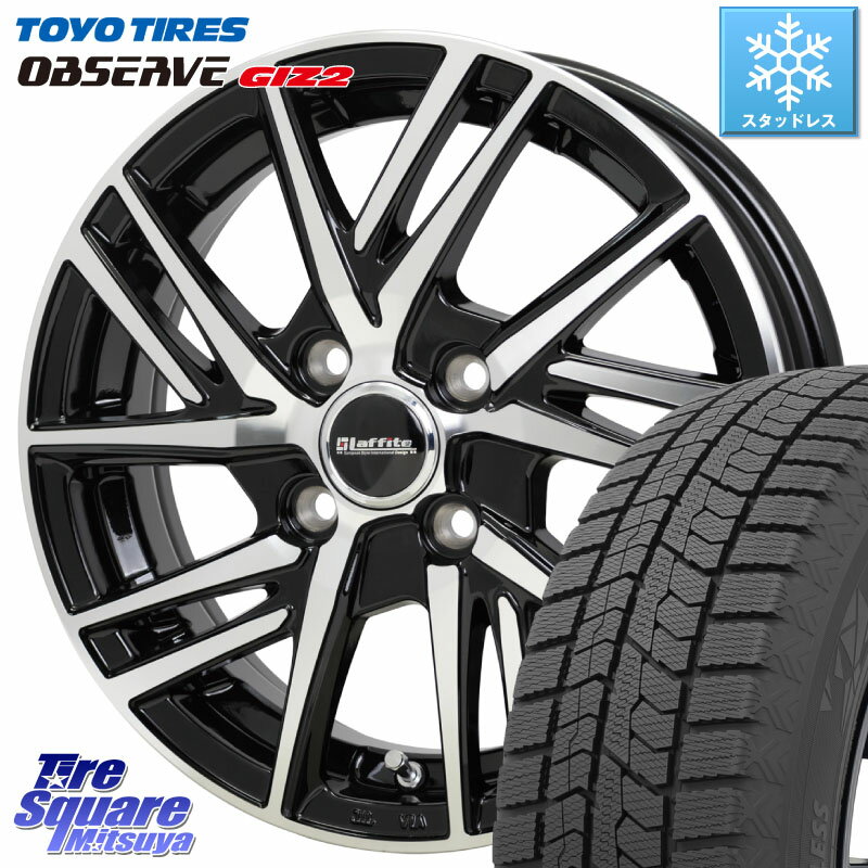 TOYO オブザーブ ギズ2 〇 OBSERVE GIZ2 2023年製 スタッドレス 195/55R16 HotStuff ラフィット LW06-2 LW-06-2 ホイール 16インチ 16 X 6.0J +45 4穴 100 アクア