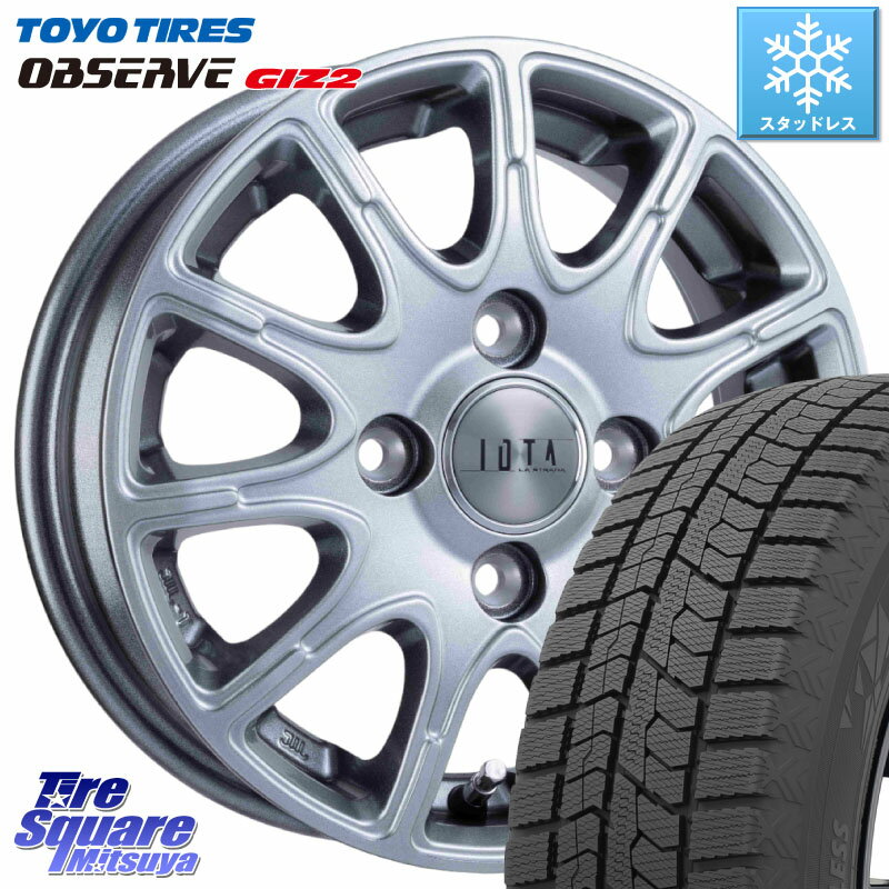 TOYO オブザーブ ギズ2 〇 OBSERVE GIZ2 2023年製 スタッドレス 185/55R15 阿部商会 TIRADO IOTA イオタ ホイール 15インチ 15 X 5.5J +43 4穴 100 フィット ノート サクシード