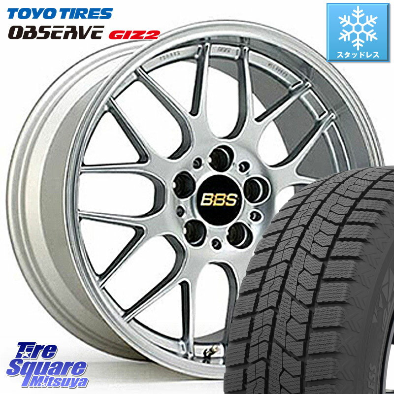 TOYO オブザーブ ギズ2 〇 OBSERVE GIZ2 2023年製 スタッドレス 225/55R19 BBS RG-R 鍛造1ピース ホイール 19インチ 19 X 8.0J +43 5穴 114.3 CX-8 CX-5 アウトバック