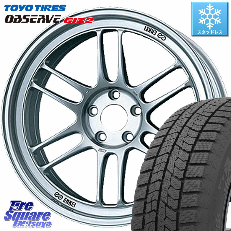 TOYO オブザーブ ギズ2 〇 OBSERVE GIZ2 2023年製 在庫● スタッドレス 225/45R18 ENKEI エンケイ Racing RPF1 SILVER ホイール 18 X 7.5J +48 5穴 100