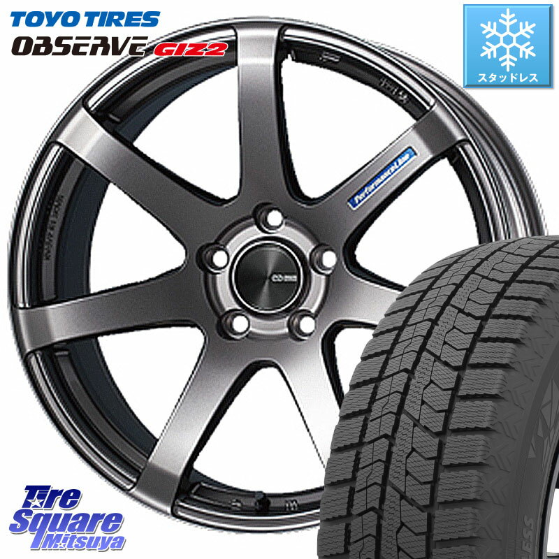 TOYO オブザーブ ギズ2 〇 OBSERVE GIZ2 2023年製 スタッドレス 205/55R16 ENKEI エンケイ PerformanceLine PF07 DS ホイール 16 X 7.0J +48 5穴 100 プリウス 86