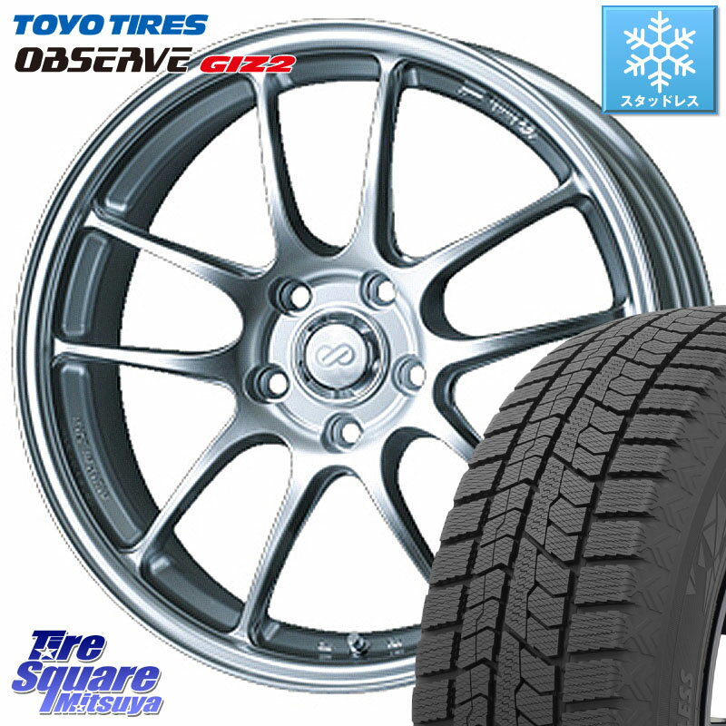 TOYO オブザーブ ギズ2 〇 OBSERVE GIZ2 2023年製 スタッドレス 225/50R17 KYOHO ENKEI エンケイ PerformanceLine PF01 ホイール 17 X 7.5J +38 5穴 114.3 RX-8