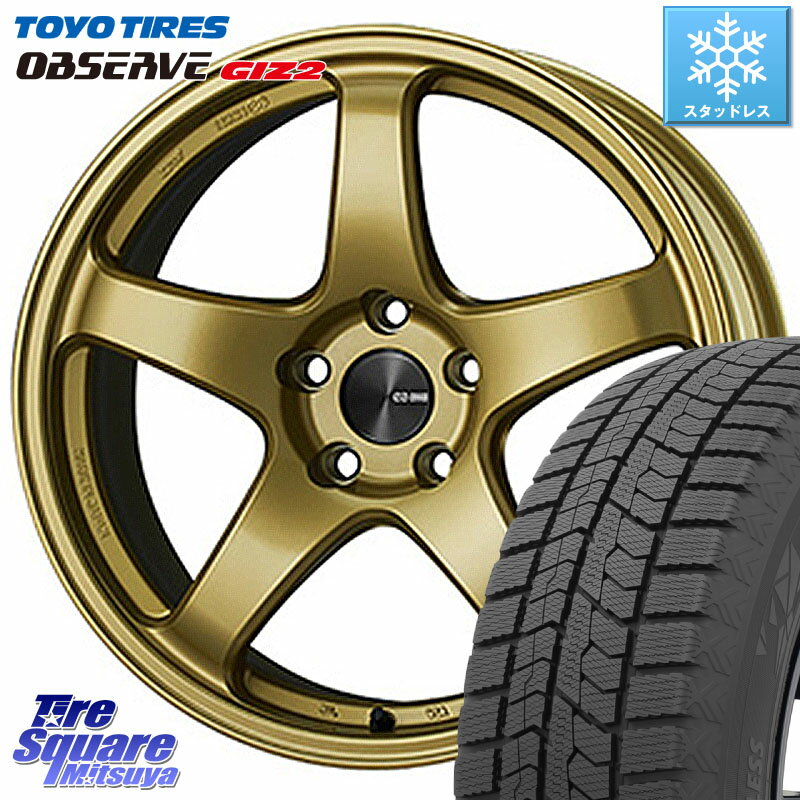 TOYO オブザーブ ギズ2 〇 OBSERVE GIZ2 2023年製 在庫● スタッドレス 225/45R18 KYOHO ENKEI エンケイ PerformanceLine PF05 18インチ 18 X 8.0J +45 5穴 114.3 リーフ