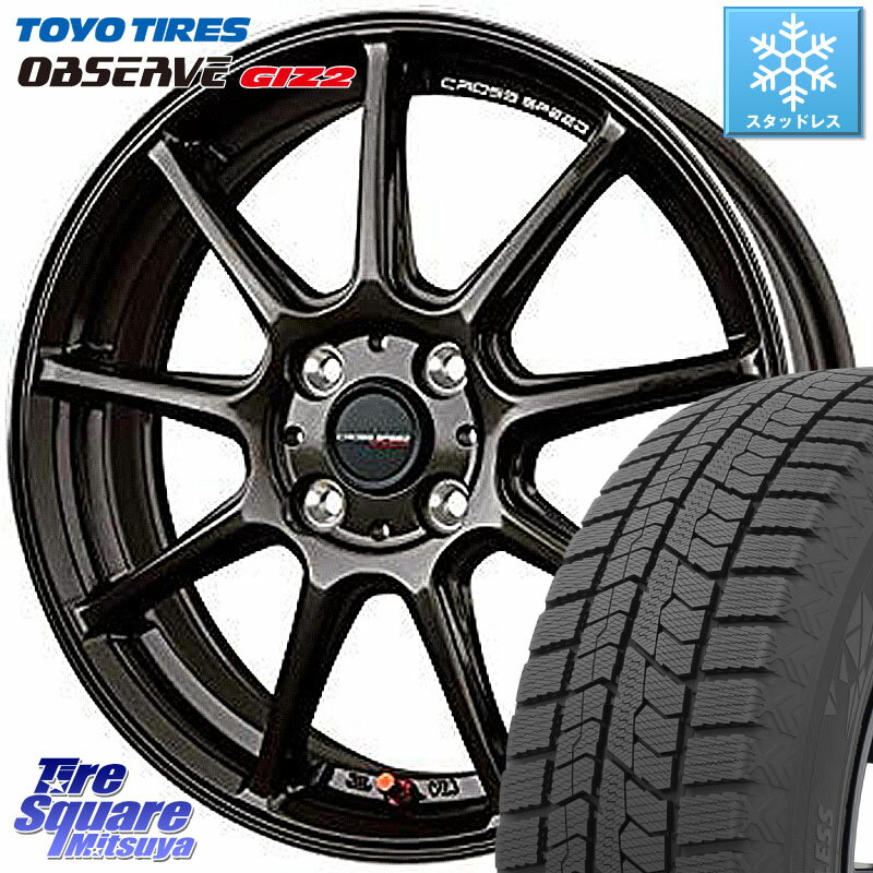 TOYO オブザーブ ギズ2 〇 OBSERVE GIZ2 2023年製 スタッドレス 195/55R16 HotStuff クロススピード RS9 RS-9 軽量 ホイール 16インチ 16 X 6.0J +45 4穴 100 アクア