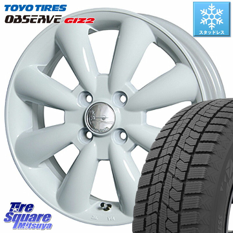 TOYO オブザーブ ギズ2 〇 OBSERVE GIZ2 2023年製 スタッドレス 155/65R14 HotStuff ララパーム KC-8 lala Palm KC8 WH ホイール 14インチ 14 X 4.5J +43 4穴 100