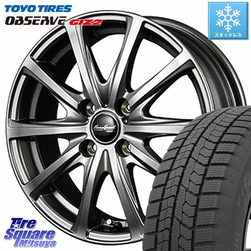 TOYO オブザーブ ギズ2 〇 OBSERVE GIZ2 2023年製 スタッドレス 175/65R14 MANARAY MID EuroSpeed ユーロスピード V25 ホイール 14インチ 14 X 5.5J +45 4穴 100 フィット