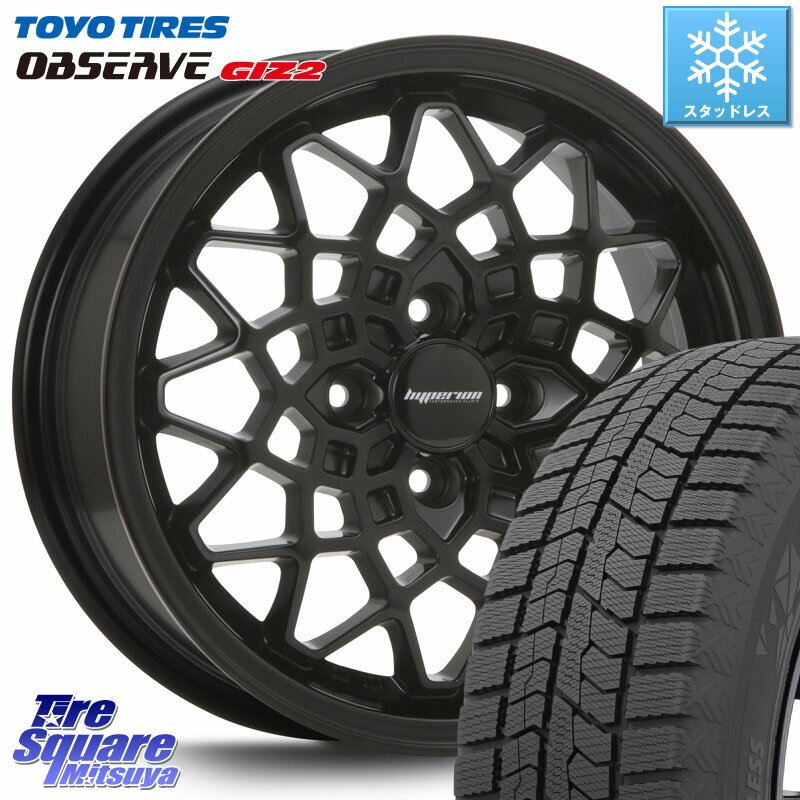 TOYO オブザーブ ギズ2 〇 OBSERVE GIZ2 2023年製 スタッドレス 155/65R14 MLJ hyperion CALMA ハイペリオン カルマ 14 X 5.0J +45 4穴 100 デリカミニ