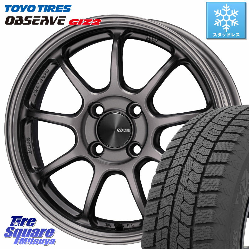 TOYO オブザーブ ギズ2 〇 OBSERVE GIZ2 2023年製 スタッドレス 165/65R15 KYOHO ENKEI エンケイ PerformanceLine PF09 ホイール 4本 15インチ 15 X 5.0J +45 4穴 100 ソリオ タフト デリカミニ